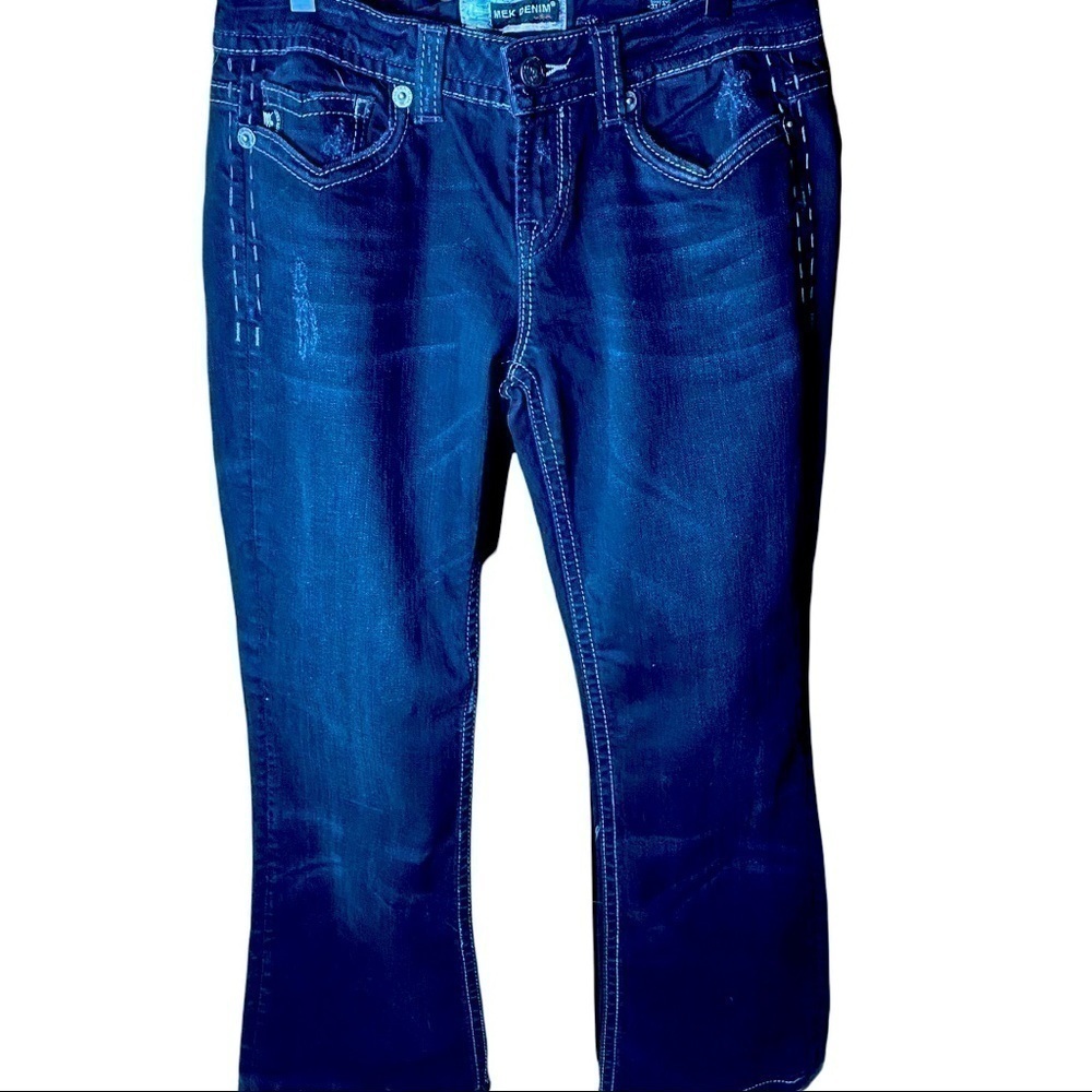 Mek denim OAXACA boot cut jeans size 31 professionally hemmed